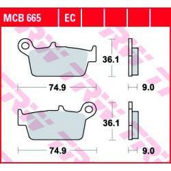 Τακάκια μοτοσυκλέτας TRW MCB665