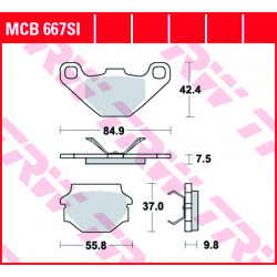 Τακάκια μοτοσυκλέτας TRW MCB667SI