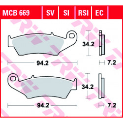 Τακάκια μοτοσυκλέτας TRW MCB669RSI Τακάκια μοτοσυκλέτας TRW MCB669RSI