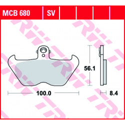 Τακάκια μοτοσυκλέτας TRW MCB680SV