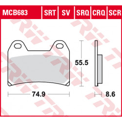 Τακάκια μοτοσυκλέτας TRW MCB683SV