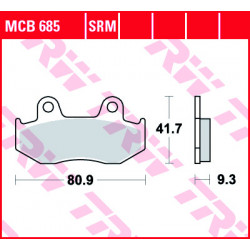 Τακάκια μοτοσυκλέτας TRW MCB685