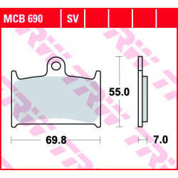 Τακάκια μοτοσυκλέτας TRW MCB690