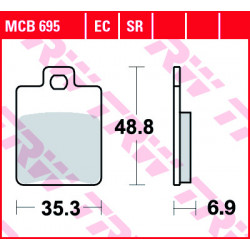 Τακάκια μοτοσυκλέτας TRW MCB695SR Τακάκια μοτοσυκλέτας TRW MCB695SR