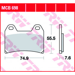 Τακάκια μοτοσυκλέτας TRW MCB698