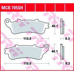 Τακάκια μοτοσυκλέτας TRW MCB705SH