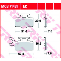 Τακάκια μοτοσυκλέτας TRW MCB714SI Τακάκια μοτοσυκλέτας TRW MCB714SI