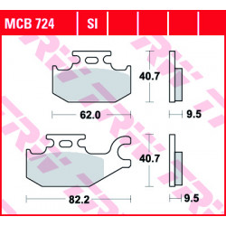 Τακάκια μοτοσυκλέτας TRW MCB724SI