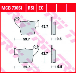 Τακάκια μοτοσυκλέτας TRW MCB730RSI Τακάκια μοτοσυκλέτας TRW MCB730RSI