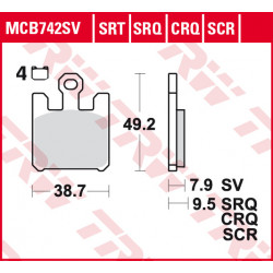 Τακάκια μοτοσυκλέτας TRW MCB742SCR