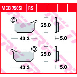 Τακάκια μοτοσυκλέτας TRW MCB750RSI