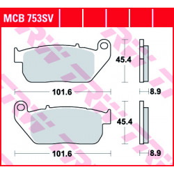 Τακάκια μοτοσυκλέτας TRW MCB753SV
