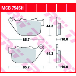 Τακάκια μοτοσυκλέτας TRW MCB754SH Τακάκια μοτοσυκλέτας TRW MCB754SH