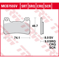 Τακάκια μοτοσυκλέτας TRW MCB755CRQ