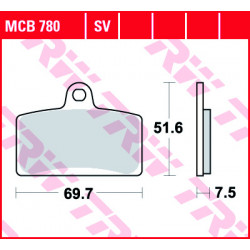 Τακάκια μοτοσυκλέτας TRW MCB780SV
