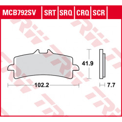 Τακάκια μοτοσυκλέτας TRW MCB792SV Τακάκια μοτοσυκλέτας TRW MCB792SV