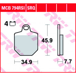 Τακάκια μοτοσυκλέτας TRW MCB794RSI