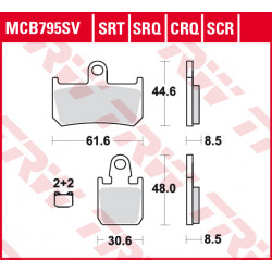 Τακάκια μοτοσυκλέτας TRW MCB795SCR Τακάκια μοτοσυκλέτας TRW MCB795SCR