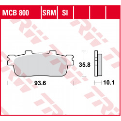 Τακάκια μοτοσυκλέτας TRW MCB800SRM Τακάκια μοτοσυκλέτας TRW MCB800SRM