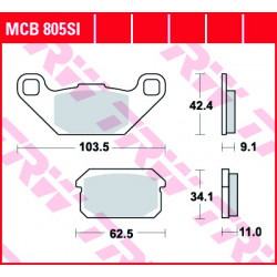 Τακάκια μοτοσυκλέτας TRW MCB805SI Τακάκια μοτοσυκλέτας TRW MCB805SI
