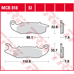 Τακάκια μοτοσυκλέτας TRW MCB818SI