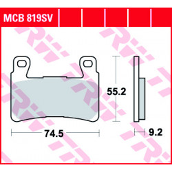 Τακάκια μοτοσυκλέτας TRW MCB819SV