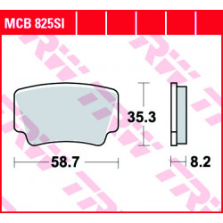 Τακάκια μοτοσυκλέτας TRW MCB825SI Τακάκια μοτοσυκλέτας TRW MCB825SI