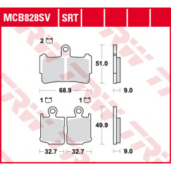 Τακάκια μοτοσυκλέτας TRW MCB828SV