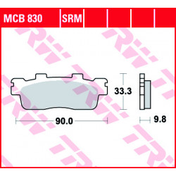 Τακάκια μοτοσυκλέτας TRW MCB830