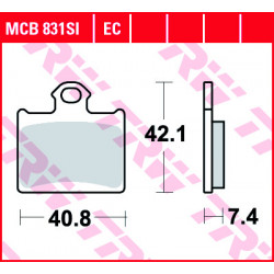 Τακάκια μοτοσυκλέτας TRW MCB831SI