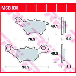 Τακάκια μοτοσυκλέτας TRW MCB838
