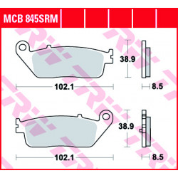 Τακάκια μοτοσυκλέτας TRW MCB845SRM Τακάκια μοτοσυκλέτας TRW MCB845SRM