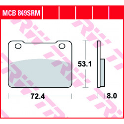 Τακάκια μοτοσυκλέτας TRW MCB849SRM Τακάκια μοτοσυκλέτας TRW MCB849SRM