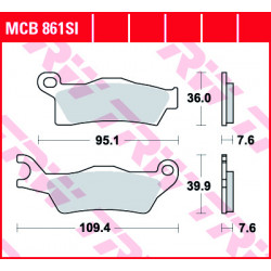 Τακάκια μοτοσυκλέτας TRW MCB861SI Τακάκια μοτοσυκλέτας TRW MCB861SI