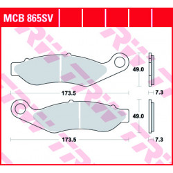 Τακάκια μοτοσυκλέτας TRW MCB865SV Τακάκια μοτοσυκλέτας TRW MCB865SV