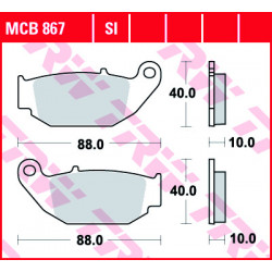 Τακάκια μοτοσυκλέτας TRW MCB867SI