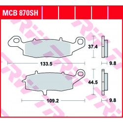 Τακάκια μοτοσυκλέτας TRW MCB870SH