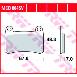 Τακάκια μοτοσυκλέτας TRW MCB884SV