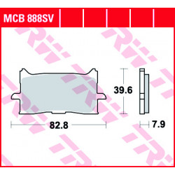 Τακάκια μοτοσυκλέτας TRW MCB888SV