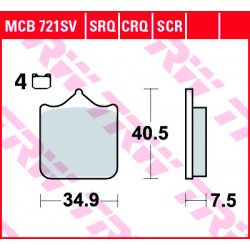 Τακάκια μοτοσυκλέτας TRW MCB721SCR