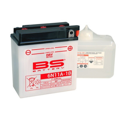 Μπαταρία μοτοσυκλέτας BS 6V - 6N11A-1B Μπαταρία μοτοσυκλέτας BS 6V - 6N11A-1B