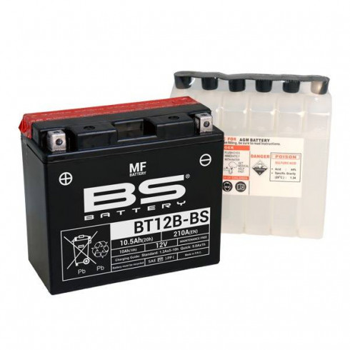 Μπαταρία μοτοσυκλέτας BS 12V - BT12B-BS Μπαταρία μοτοσυκλέτας BS 12V - BT12B-BS