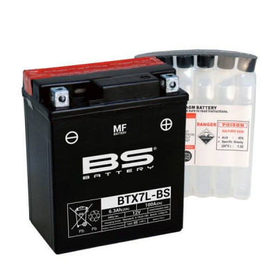Μπαταρία μοτοσυκλέτας BS 12V - BTX7L-BS