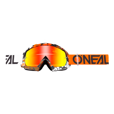 Μάσκα μηχανής motocross O'NEAL B-10 PIXEL ORANGE/WHITE/RADUIM