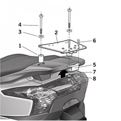 Σχάρα για κεντρική βαλίτσα SHAD K0SP19KT Σχάρα για κεντρική βαλίτσα SHAD K0SP19KT