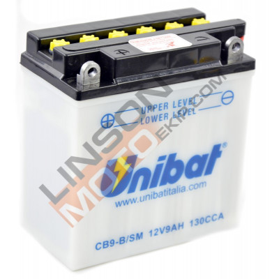 Μπαταρία μοτοσυκλέτας Unibat 9 Ah, 12 V - CB9-B