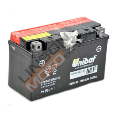 Μπαταρία μοτοσυκλέτας Unibat 6.5 Ah, 12 V - CT7B-BS