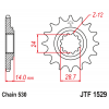 Γρανάζι κίνησης εμπρός JTF1529RB.17 με αντικραδασμικό λάστιχο