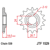 Γρανάζι κίνησης εμπρός JTF1529RB.17 με αντικραδασμικό λάστιχο thumb