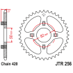 Γρανάζι πίσω κίνησης JT Sprockets JTR256.28 thumb